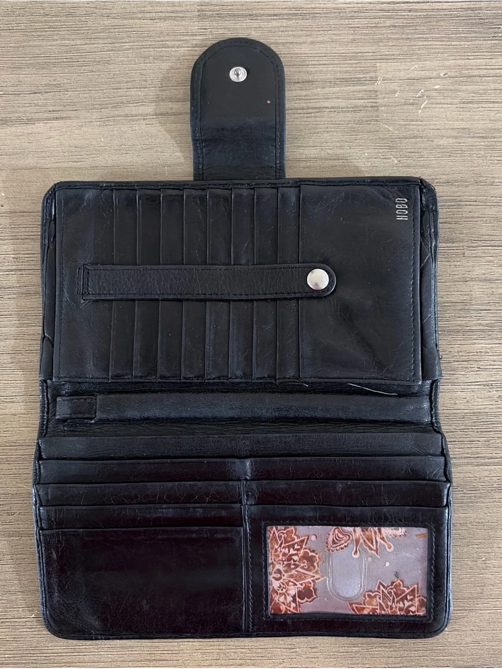 Vintage HOBO Black Soft Leather Wallet